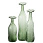 Vase en verre vert 10*10*40 cm