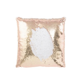 Cuscino in poliestere champagne 45x45x15 cm