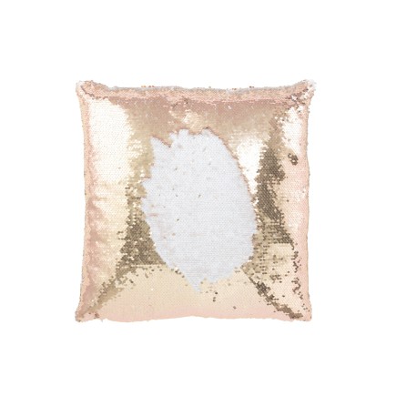 Cuscino in poliestere champagne 45x45x15 cm