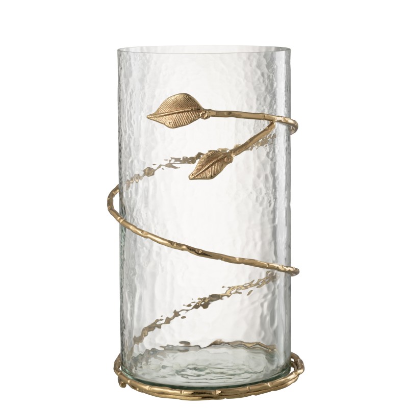 Vase en verre transparent 17.5*17.5*34 cm