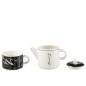 Tetera con taza de cerámica negra 28.5*9.5*18.5 cm