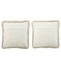 Set de 2 coussins en polyester blanc 45*45*15 cm