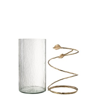 Vase en verre transparent 17.5*17.5*34 cm