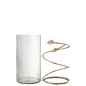 Vase en verre transparent 17.5*17.5*34 cm