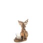 Porte-bougie en métal doré 15*11.5*20 cm