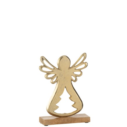 Ángel decorativo de aluminio dorado 16*5*22 cm