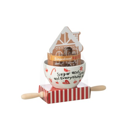 Set de patisserie en céramique rouge 35*16.8*28 cm