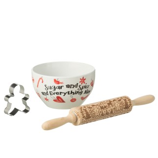 Set de patisserie en céramique rouge 35*16.8*28 cm