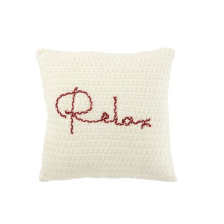 Cuscino in poliestere bianco 45x45x15 cm
