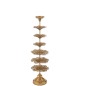 Porte-bougie en métal doré 22.5*22.5*79.5 cm