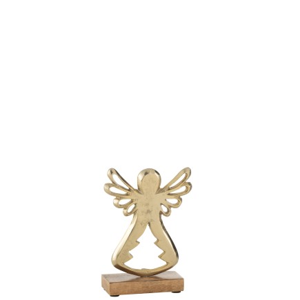 Ángel decorativo de aluminio dorado 12.5*5*16.5 cm