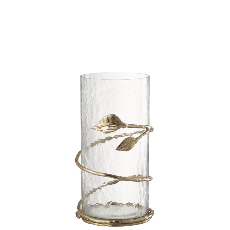 Vase en verre transparent 12.5*12.5*25 cm