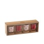 Juego de 4 tazas de cerámica roja 13.8*13.8*7.5 cm
