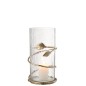 Vase en verre transparent 12.5*12.5*25 cm