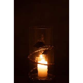 Vase en verre transparent 12.5*12.5*25 cm