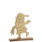 Papá Noel decorativo de aluminio dorado 21*5*26 cm