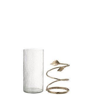 Vase en verre transparent 12.5*12.5*25 cm