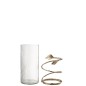 Vase en verre transparent 12.5*12.5*25 cm