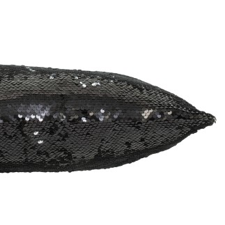 Cuscino quadrato in poliestere nero 45x45x15 cm
