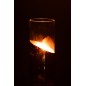 Photophore en verre doré 10*10*25 cm