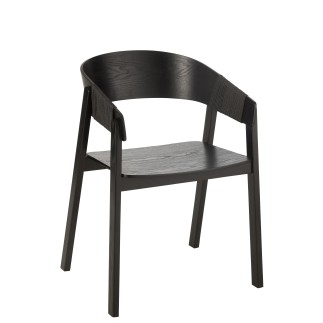 Chaise en bois noir 57.1*52.8*76.8 cm