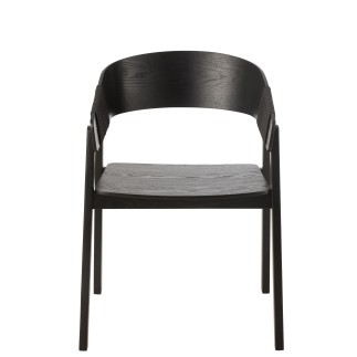 Chaise en bois de frêne noir 57.1*52.8*76.8 cm