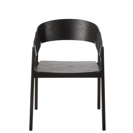 Chaise en bois de frêne noir 57.1*52.8*76.8 cm
