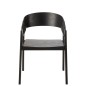 Chaise en bois de frêne noir 57.1*52.8*76.8 cm