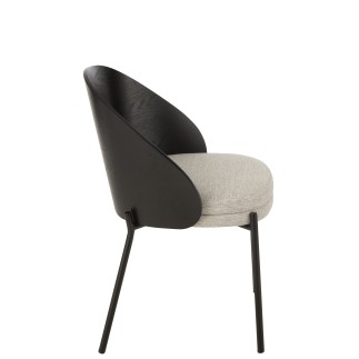 Silla de madera negra 53.5*54.2*74.6 cm