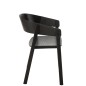 Chaise en bois de frêne noir 57.1*52.8*76.8 cm