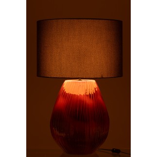 Lámpara de mesa de cerámica roja 55.5*55.5*85 cm