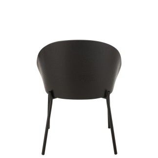 Silla de madera negra 53.5*54.2*74.6 cm