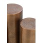 Set de 3 piliers en métal doré 35*35*90 cm
