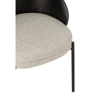 Silla de madera negra 53.5*54.2*74.6 cm