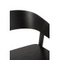 Chaise en bois de frêne noir 57.1*52.8*76.8 cm