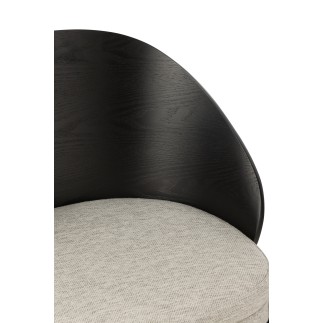 Silla de madera negra 53.5*54.2*74.6 cm