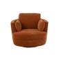 Sillón de madera y textil naranja 109*100*89 cm