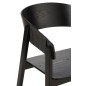 Chaise en bois de frêne noir 57.1*52.8*76.8 cm