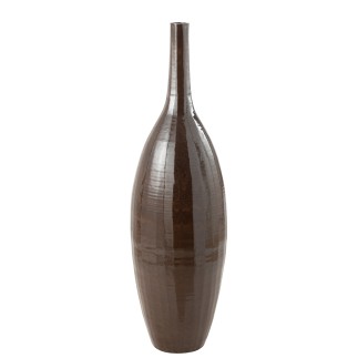 Vase haut en céramique marron 33*33*120 cm