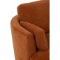 Sillón de madera y textil naranja 109*100*89 cm