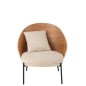 Chaise longue de madera natural 77.4*71.8*81.8 cm