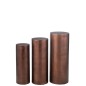 Set de 3 piliers en métal bronze 35*35*90 cm