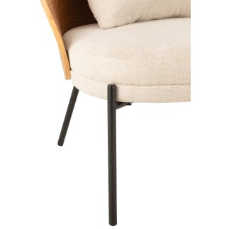 Chaise longue de madera natural 77.4*71.8*81.8 cm