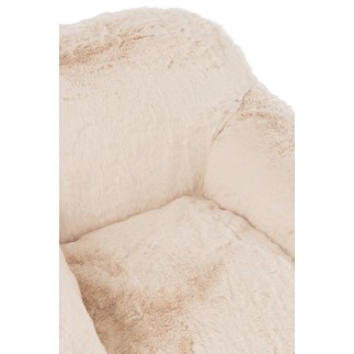 Sofa en textile beige 99*98*75 cm