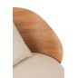 Chaise longue de madera natural 77.4*71.8*81.8 cm