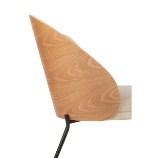 Chaise longue de madera natural 77.4*71.8*81.8 cm
