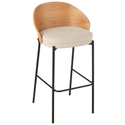 Chaise de bar en bois naturel 53.1*50.5*97.8 cm