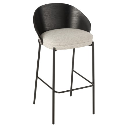 Chaise de bar en bois noir 53.1*50.5*97.8 cm