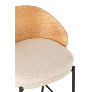 Chaise de bar en bois naturel 53.1*50.5*97.8 cm