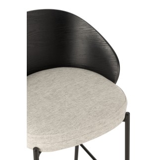 Chaise de bar en bois noir 53.1*50.5*97.8 cm